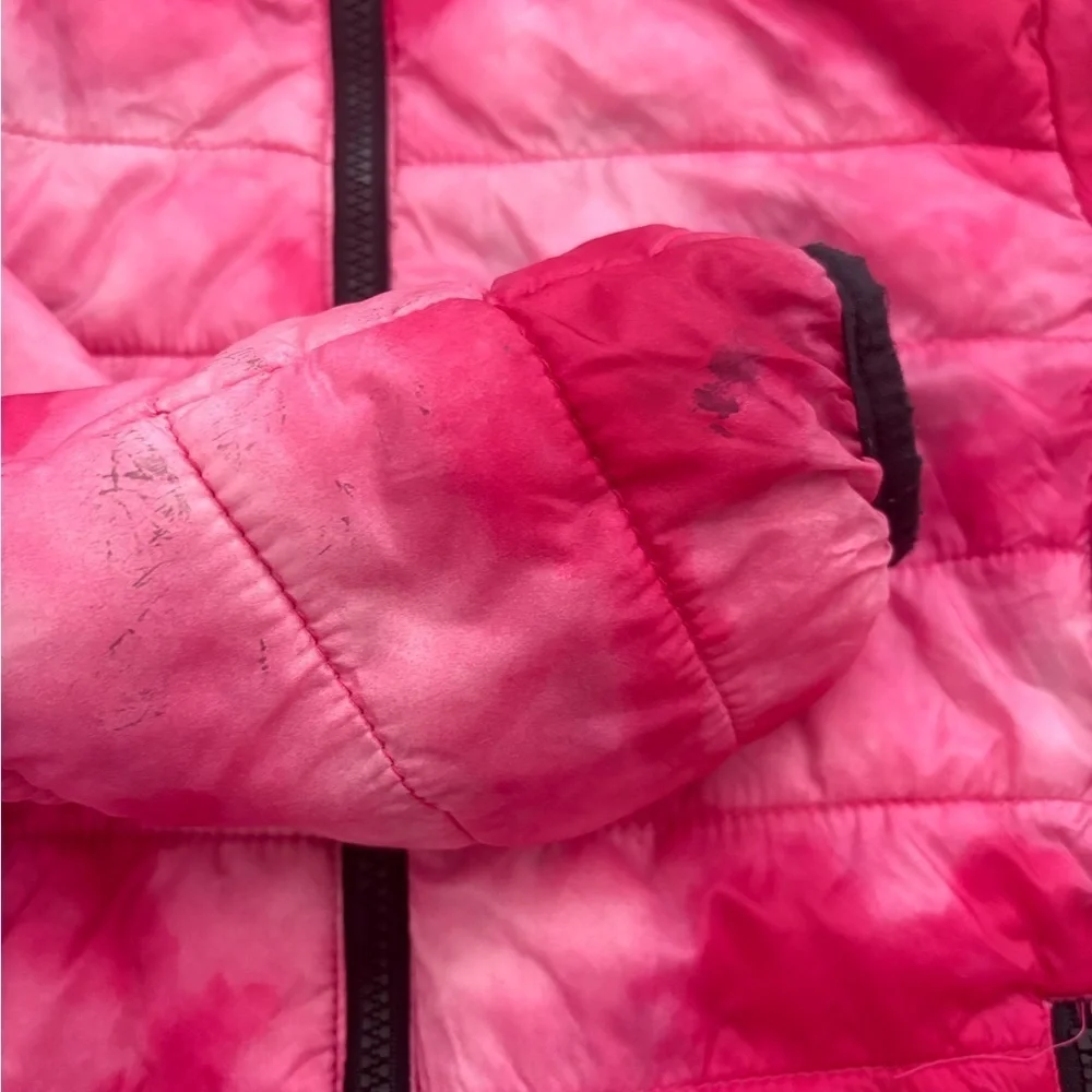 Kids Puffer Jacket Pink Tie Dye